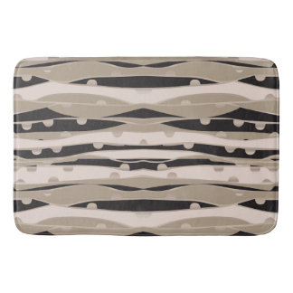 黒モダン白の浴室敷物バスマット バスマット