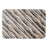 黒モダン白の浴室敷物バスマット バスマット (正面)