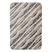 黒モダン白の浴室敷物バスマット バスマット (正面縦)