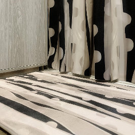 黒モダン白の浴室敷物バスマット バスマット