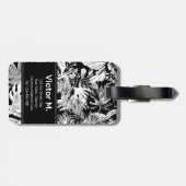 黒モダン白の熱帯性マスクリン ラゲッジタグ