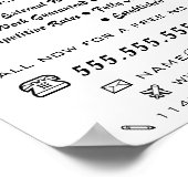 黒モダン白の画家&デコレーター ポスター (角)