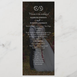 黒モダン白の結婚写真 プログラム