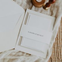 黒モダン白の結婚式を招待ベリーバンド