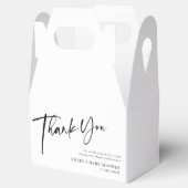 黒モダン白の赤ちゃんシャワー フェイバーボックス (オープン)