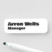 黒モダン白はっきりしたタイポグラフィ 名札 (インサイチュ)