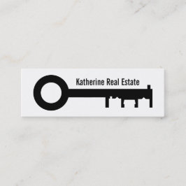 黒モダン白エステート実在ロング スキニー名刺