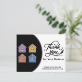 黒モダン白エテ実在スエージェント ポストカード (スタンド正面)