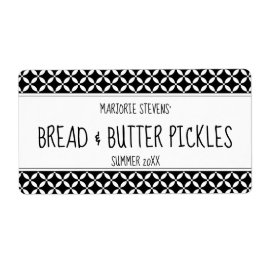 黒モダン白キャニングラベル ラベル