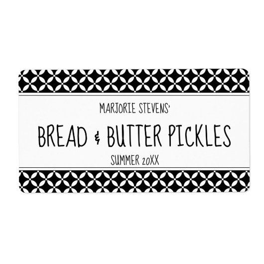 黒モダン白キャニングラベル ラベル (正面)