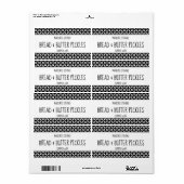 黒モダン白キャニングラベル ラベル (フルシート)