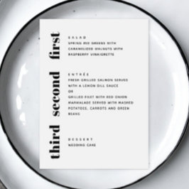 黒モダン白クリーンミニマ結婚リスト メニュー