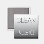 黒モダン白クリーン汚れ食洗機磁石 マグネット (正面/裏面)