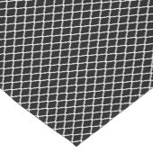 黒モダン白クローバーモノグラムの名 ショートテーブルランナー (コーナー)