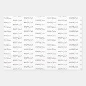 黒モダン白クワンザ ラッピングペーパーシート (正面)