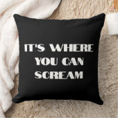 黒モダン白クールと叫びおもしろいる クッション (ブランケット)