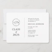 黒モダン白グラードパーティの招待状2025 招待状 (正面)