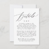 黒モダン白シンプルモノグラム結婚ズ 出欠カード (正面)