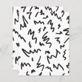 黒モダン白ジグザグスクラップブック紙 (正面/裏面)