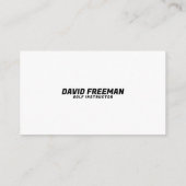 黒モダン白スイングゴルフインストラクター 名刺 (裏面)