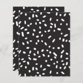 黒モダン白スクラップブック紙 (正面/裏面)