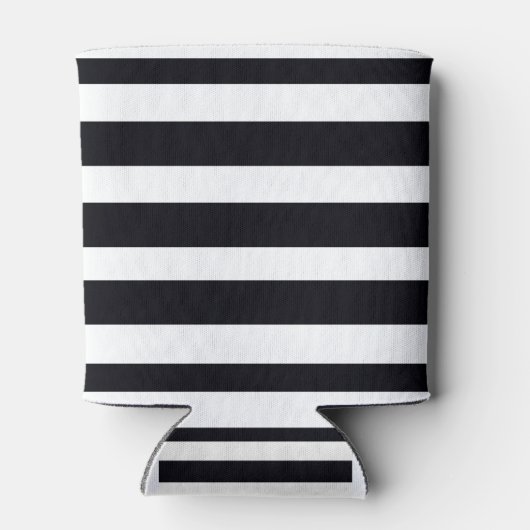 黒モダン白ストライプの 缶クーラー (裏面)