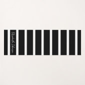 黒モダン白ストライプパーソナライズされた ヨガマット (正面(横))