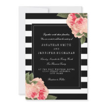 黒モダン白ストライプ結婚スイート