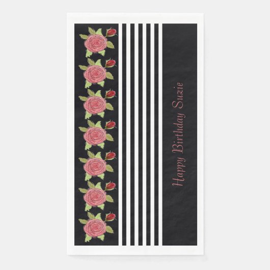 黒モダン白ストライプ (正面)