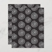 黒モダン白スパイラルスクラップブック紙 (正面/裏面)