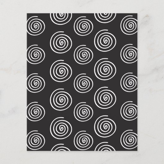 黒モダン白スパイラルスクラップブック紙 (正面)