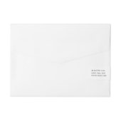 黒モダン白タイポグラフィ結婚の写真 ラップアラウンド宛名ラベル (裏面)