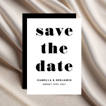 黒モダン白タイポグラフィ結婚ズ