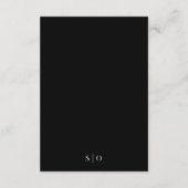 黒モダン白タイポグラフィ エンクロージャーカード (裏面)