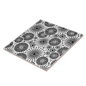 黒モダン白タイル タイル (側面)