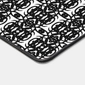 黒モダン白タオ聖幾何学 デスクマット (コーナー)