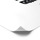 黒モダン白トラベルオブジェクトMotifポスター ポスター (角)