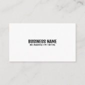 黒モダン白ドッグシルエットドッグ歩く 名刺 (裏面)