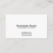 黒モダン白ドバーマンペットドッグ歩く 名刺 (裏面)