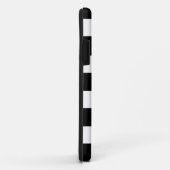 黒モダン白パタストライプのーンカスタム Case-Mate iPhoneケース (裏面/右)