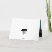 黒モダン白パパベア カード (裏面)