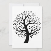 黒モダン白ファミリー懇親会ファミリーツリー 招待状 (裏面)