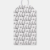 黒モダン白ファララクリスマスラップ ギフトタグ (裏面)