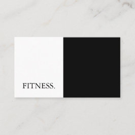 黒モダン白フィットネス 名刺