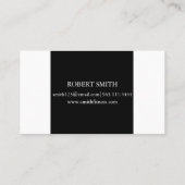 黒モダン白フィットネス 名刺 (裏面)