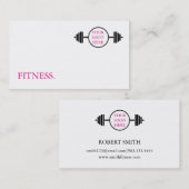 黒モダン白フィットネス 名刺 (正面/裏面)