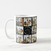 黒モダン白フォトコラージュ数々のキープサケ コーヒーマグカップ (左)