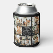 黒モダン白フォトコラージュ記念の缶 缶クーラー (缶裏面)
