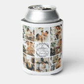 黒モダン白フォトコラージュ記念の缶 缶クーラー (缶裏面)