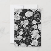 黒モダン白フローラ宿泊カード 出欠カード (裏面)